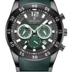 Erkek Kol Saati Quartz Takvimli Yeşil Kadran Çelik-Silikon Kordon Siyah-Yeşil 45 mm A141030