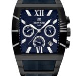 Erkek Kol Saati Quartz Takvimli Lacivert Kadran Çelik-Silikon Kordon Siyah-Lacivert A141107
