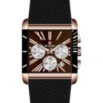 Erkek Kol Saati Quartz Takvimli Kahverengi Kadran Hasır Kordon Siyah 37 mm A141453