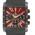 Erkek Kol Saati Quartz Takvimli Kırmızı Kadran Hasır Kordon Siyah 37 mm Hediyelik A141465