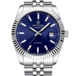 Erkek Kol Saati Quartz Takvimli Lacivert Kadran Çelik Kordon Gümüş 42 mm A144334