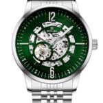 Erkek Kol Saati Otomatik Takvimli Yeşil Kadran Çelik Kordon Gümüş 44 mm A144401