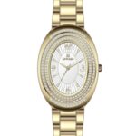 Kadın Kol Saati Quartz Takvimli Beyaz Kadran Çelik Kordon Altın 28 mm A145386