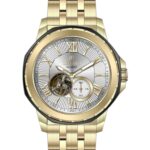 Erkek Kol Saati Quartz Beyaz Kadran Çelik Kordon Altın 44 mm A145466