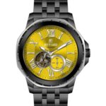 Erkek Kol Saati Quartz Turuncu Kadran Çelik Kordon Siyah-Gümüş 44 mm A145473