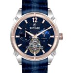 Erkek Kol Saati Otomatik Lacivert Kadran Deri Kordon Lacivert 45 mm Hediyelik A145524