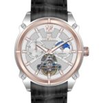 Erkek Kol Saati Otomatik Beyaz Kadran Deri Kordon Siyah 45 mm A145528