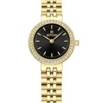 Kadın Kol Saati Quartz Siyah Kadran Çelik Kordon Altın 24 mm A145725