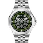 Erkek Kol Saati Otomatik Takvimli Yeşil Kadran Çelik Kordon Gümüş 45 mm A145822