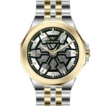 Erkek Kol Saati Otomatik Takvimli Gümüş Kadran Çelik Kordon Gümüş-Altın 45 mm A145824