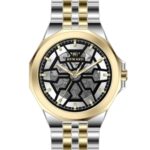 Erkek Kol Saati Otomatik Takvimli Siyah Kadran Çelik Kordon Gümüş-Altın 45 mm A145825