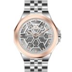 Erkek Kol Saati Otomatik Takvimli Gümüş Kadran Çelik Kordon Gümüş 45 mm A145836