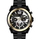 Erkek Kol Saati Quartz Takvimli Siyah Kadran Çelik Kordon Siyah 45 mm A145943