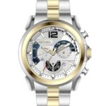 Erkek Kol Saati Quartz Takvimli Gümüş Kadran Çelik Kordon Gümüş-Altın 45 mm A145945