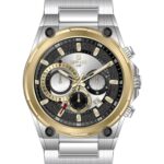 Erkek Kol Saati Quartz Takvimli Siyah Kadran Çelik Kordon Gümüş 46 mm A146023