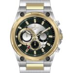 Erkek Kol Saati Quartz Takvimli Yeşil Kadran Çelik Kordon Gümüş-Rose 46 mm A146026