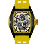 Erkek Kol Saati Otomatik Siyah Kadran Silikon Kordon Sarı 50 mm A146042
