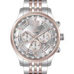 Erkek Kol Saati Quartz Takvimli Beyaz Kadran Çelik Kordon Rose-Gümüş 45 mm A146130