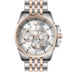 Erkek Kol Saati Quartz Takvimli Beyaz Kadran Çelik Kordon Rose-Gümüş 45 mm A146147