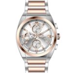 Erkek Kol Saati Quartz Takvimli Beyaz Kadran Çelik Kordon Rose-Gümüş 45 mm A146159