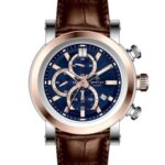 Erkek Kol Saati Quartz Takvimli Lacivert Kadran Çelik Kordon Kahverengi 48 mm A146171