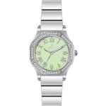 Kadın Kol Saati Quartz Yeşil Kadran Çelik Kordon Gümüş 30 mm A146242