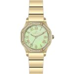 Kadın Kol Saati Quartz Yeşil Kadran Çelik Kordon Altın 30 mm A146245