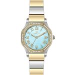 Kadın Kol Saati Quartz Mavi Kadran Çelik Kordon Gümüş-Altın 30 mm A146247