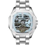 Erkek Kol Saati Otomatik Mavi Kadran Çelik Kordon Gümüş 47 mm Hediyelik A146325