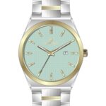 Erkek Kol Saati Quartz Takvimli Yeşil Kadran Çelik Kordon Gümüş-Altın 44 mm A146428