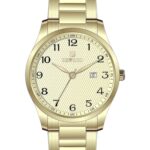 Erkek Kol Saati Quartz Takvimli Altın Kadran Çelik Kordon Altın 44 mm A146448