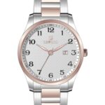 Erkek Kol Saati Quartz Takvimli Gri Kadran Çelik Kordon Gümüş-Rose 44 mm A146452