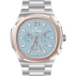 Erkek Kol Saati Quartz Takvimli Mavi Kadran Çelik Kordon Gümüş 46 mm A146503