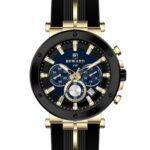 Erkek Kol Saati Quartz Takvimli Lacivert Kadran Çelik Kordon Siyah 45 mm A146571