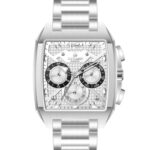 Erkek Kol Saati Quartz Takvimli Beyaz Kadran Çelik Kordon Gümüş 47 mm A146741