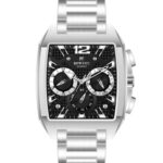 Erkek Kol Saati Quartz Takvimli Siyah Kadran Çelik Kordon Gümüş 47 mm A146742