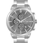 Erkek Kol Saati Quartz Takvimli Gri Kadran Çelik Kordon Gümüş 45 mm A146754