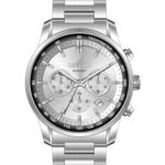 Erkek Kol Saati Quartz Takvimli Beyaz Kadran Çelik Kordon Gümüş 45 mm A146761