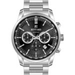 Erkek Kol Saati Quartz Takvimli Siyah Kadran Çelik Kordon Gümüş 45 mm A146762