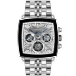 Erkek Kol Saati Quartz Takvimli Beyaz Kadran Çelik Kordon Gümüş 45 mm A146791