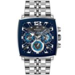 Erkek Kol Saati Quartz Takvimli Lacivert Kadran Çelik Kordon Gümüş 45 mm A146793