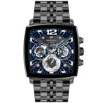 Erkek Kol Saati Quartz Takvimli Lacivert Kadran Çelik Kordon Gümüş 45 mm Hediyelik A146795