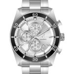 Erkek Kol Saati Quartz Takvimli Beyaz Kadran Çelik Kordon Gümüş 48 mm Hediyelik A146811