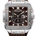 Erkek Kol Saati Quartz Takvimli Kahverengi Kadran Silikon Kordon Kahverengi 48 mm A146884