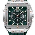 Erkek Kol Saati Quartz Takvimli Yeşil Kadran Silikon Kordon Yeşil 48 mm Hediyelik A146885