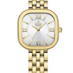 Kadın Kol Saati Quartz Beyaz Kadran Çelik Kordon Altın 27 mm A146913