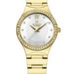 Kadın Kol Saati Quartz Beyaz Kadran Çelik Kordon Altın 27 mm A146964