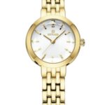 Kadın Kol Saati Quartz Beyaz Kadran Çelik Kordon Altın 27 mm Hediyelik A146984