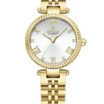 Kadın Kol Saati Quartz Beyaz Kadran Çelik Kordon Altın 27 mm A147015