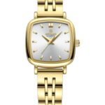 Kadın Kol Saati Quartz Beyaz Kadran Çelik Kordon Altın 28 mm A147053